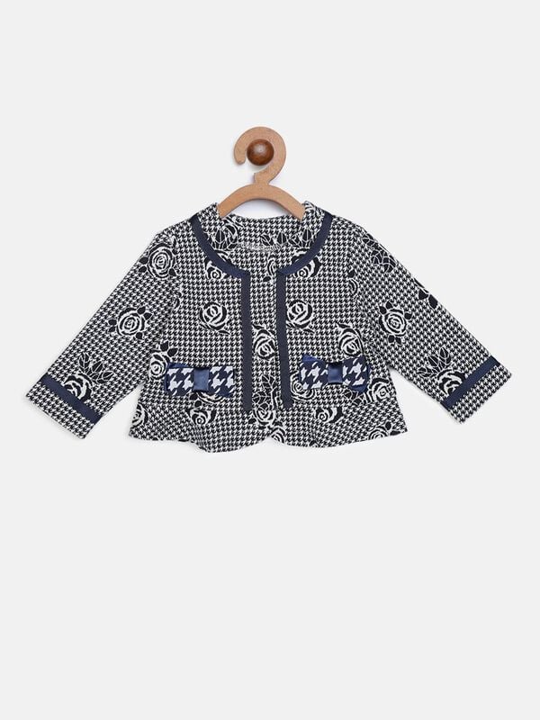 Jacquard Cardigan With Print image number 0